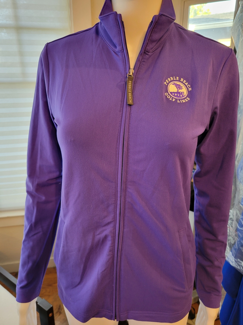 Pebble Beach Women’s Purple Zip-Up Golf Jacket